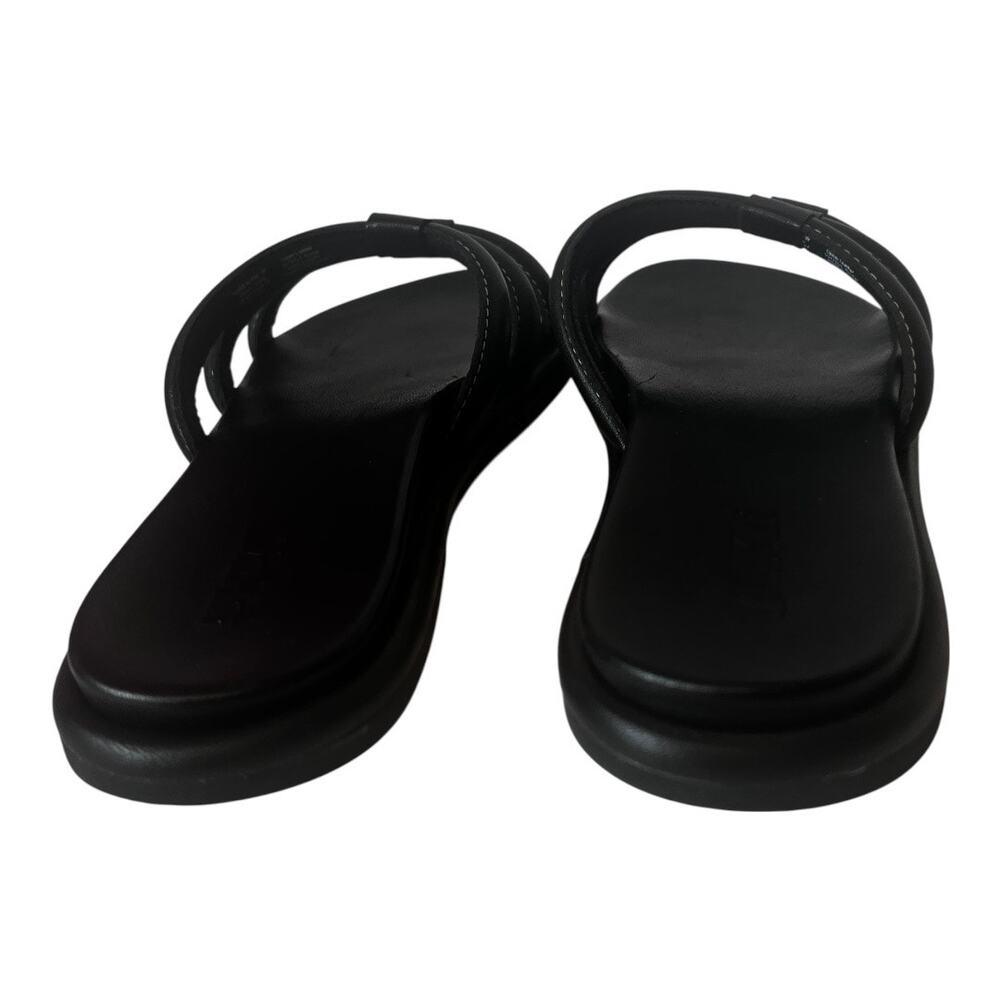 Olukai Tiare Slide Black Leather Slip On Sandals Women Size 7 - Picture 6 of 11
